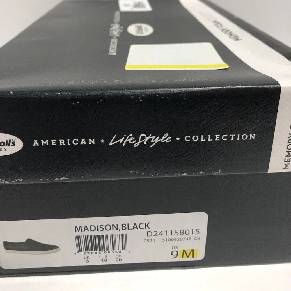 Dr. Scholl’s Women’s Madison, Black Slip-On Shoes, Size 9M